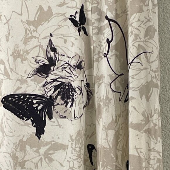SOFT SURROUNDINGS "Spring Fever" Maxi Skirt Butterfly/Floral Ivory & Brown PL - Picture 8 of 11